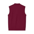 thumbnail image 6 of Men's Sweater Vest V-Neck Sleeveless Knitted Cardigan Big and Tall Solid Color Sweater Vest, 6 of 7
