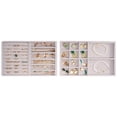 thumbnail image 1 of Bandejas organizadoras de joyas ProCase, apilables, 2 capas, color gris, 1 of 7