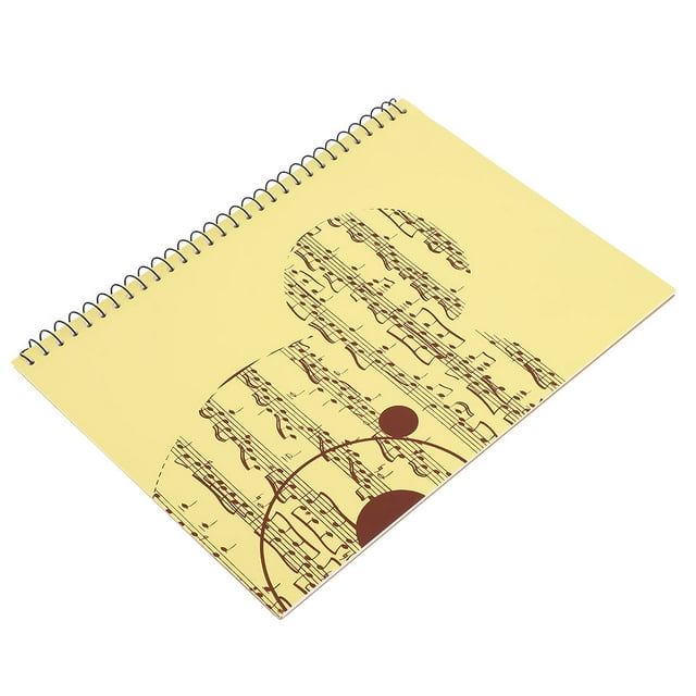 Cuaderno de notación musical de 50 páginas, papel de escritura para manuscritos musicales (oso amarillo)