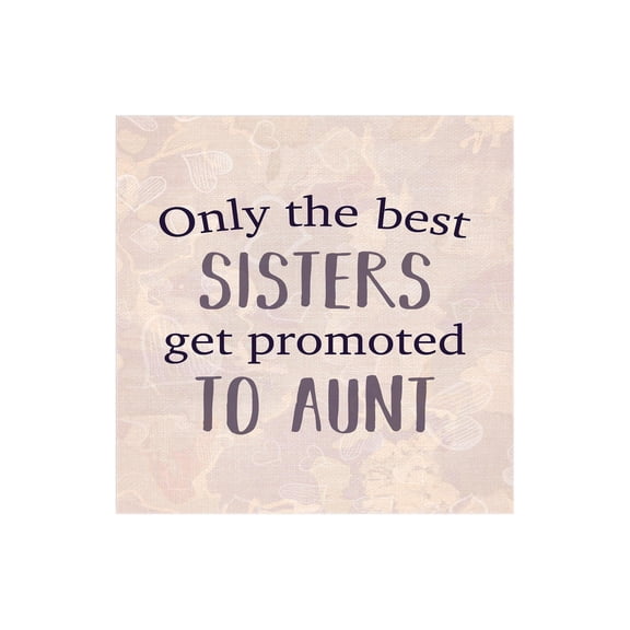 Best Sister Aunt Lavender Heart 12 x 12 Wood Wall Sign Plaque
