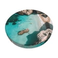 thumbnail image 2 of Round Bar Stool Seat Covers, Turquoise Beach Kayaking Elastic Round Chair Cover Stool Seat Slipcover Bar Stool Cushions Round Pad for 12-14 inch, 2 of 7