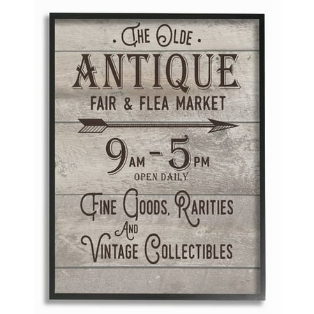 Stupell Industries 'Old Antique Flea Market Sign' Textual
