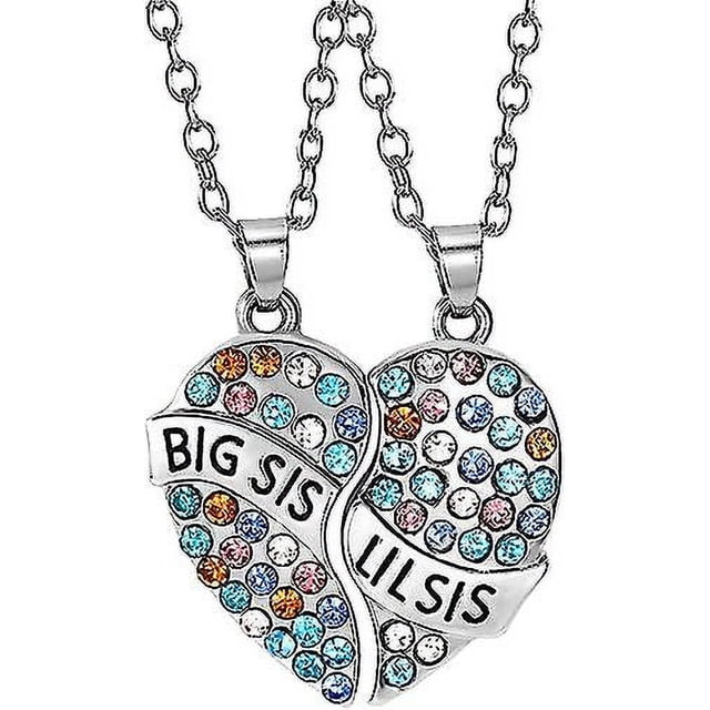 Collar Bff para 2, collares para mejores amigos, panda, delfín, pingüino, regalos para el día de San Valentín, collares de amistad con diamantes de imitación y corazón dividido, colgante grabado