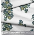 thumbnail image 3 of Soimoi Silk Fabric Leaves & Floral Block Fabric Prints by Yard 42 Inch Wide, 3 of 3