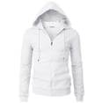 thumbnail image 2 of H2H Mens Casual Slim Fit Long Sleeve Lightweight Zip-up Hoodie With Kanga Pocket (CMOHOL048), 2 of 6