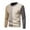 Khaki, variant on IROINNID Men's Sweater Round Neck Long Sleeve Jumper Mid-Length Contrast Color Casual Pullover Autumn And Winter Sweater Bottom Sweater