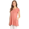 thumbnail image 2 of Women's Casual Solid Color Blouse Tunic Top Shirt, 2 of 4
