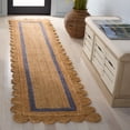 thumbnail image 2 of SAFAVIEH Natural Fiber Archibald Bordered Runner Rug, Natural/Blue, 2'3" x 9', 2 of 6