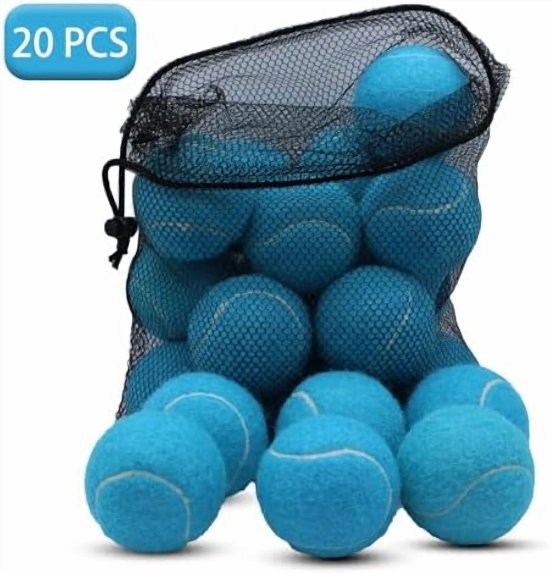 Tennis Balls, 20 Pack Training Tennis Balls,High Elasticity Practice Tennis for Beginner, Exercise Playing Balls for Pet Dog Light Blue