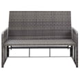 thumbnail image 4 of vidaXL 2 Piece Garden Lounge Set with Cushions Poly Rattan Grey, 4 of 5