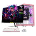 thumbnail image 1 of PC Gamer Completa con IA Xtreme PC Gaming NVIDIA GeForce RTX 5060 AMD Ryzen 7 5700 32GB SSD 1TB Monitor Curvo 27 180Hz Sistema Liquido WIFI Pink gaming 1080p, estudios y multitarea, 1 of 6