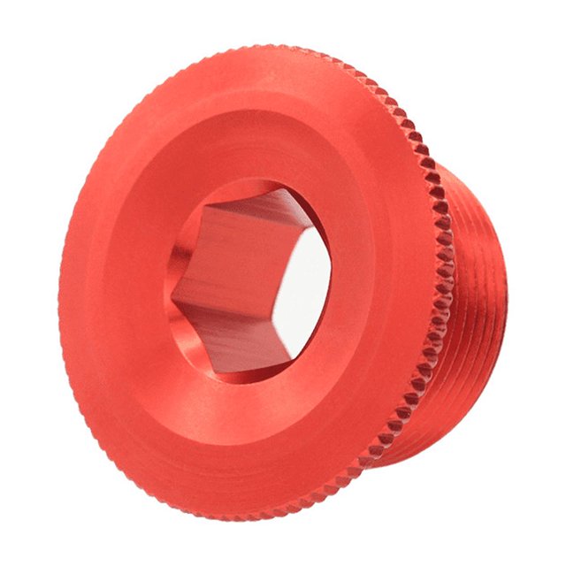 Couvercle de Manivelle de Vélo de Montagne en Alliage d'Aluminium Intégré Vis de Manivelle Creuse IXF-M19 Sans Standard-Rouge (4 Pcs)