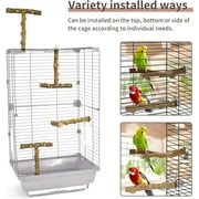 FINAQUA 6-Pack Natural Wood Bird Perch Set - Chewing & Paw Grinding Sticks with Climbing/Standing Branches, Cage Accessories for Parakeet, Lovebirds, Cockatiels