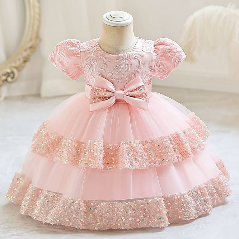 light pink swing dress 1960s Pink Bow Swing Dress – Cats Like Us