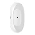 thumbnail image 4 of Wyndham Collection Juno 67 Inch Freestanding Bathtub in Matte White with Floor Mounted Faucet, Drain and Overflow Trim in Matte Black, 4 of 5