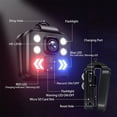 thumbnail image 3 of CNKOO 1080P Wireless Wearable Mini Body Camera For Outdoor Sports Security  Built-in 64GB Memory Card  3 LED Modes Flashlight HeadLamp Waterproof Cam  Suit to Child Pet Cop Home All Day R, 3 of 8