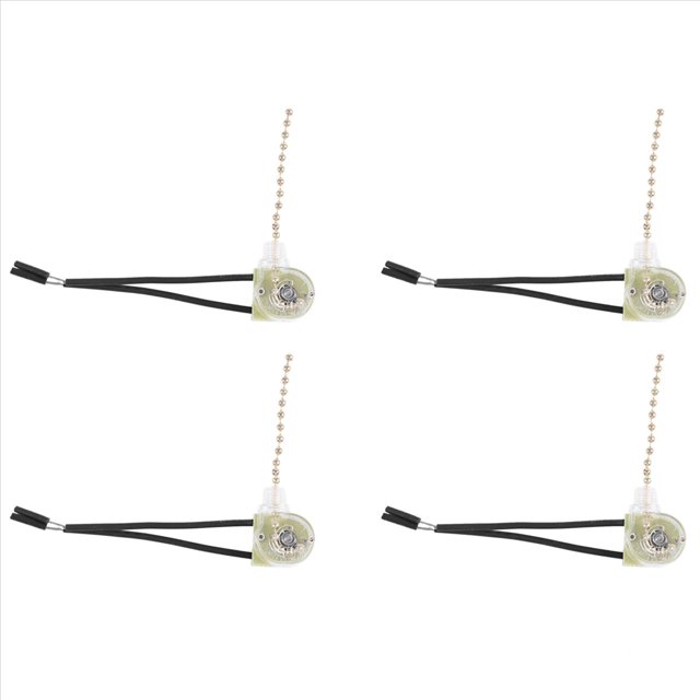 4X Interruptor de Cadena de Extraccion del Ventilador de Techo con Cadena de Traccion 3A 250VAC 6A 125VAC
