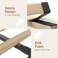 thumbnail image 3 of VIPLOV KIng Size Bed Frame with Headboard, Upholstered Bed Frames,with Enclosed Wood Base, Metal Structure & Wood Slats Support,No Noise, Easy Assembly, Beige, 3 of 7