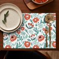 thumbnail image 4 of Pioneer Flower Floral Print Pattern Summer Placemats Table Placemats Set Of 6-Linen Kitchen Washable Placemats Table Mats 12x18 Inch Non-Slip Heat Resistant, 4 of 5