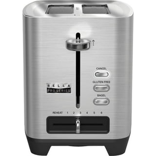 West Bend 77222 2 Slice Toaster QuikServe Wide Slot Slide Through with  Bagel and Gluten-Free Settings and Cool Touch Exterior In