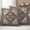 Navy Blue Orange Beige, variant on Orange Blue Boho Southwestern Outdoor Waterproof Pillow Covers, Traditional Ethnic Classical Decorative Square Throw Pillowcase Sofa Cushion Sham for Patio/Couch/Chair, 24"x24" 2 Pack