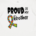 thumbnail image 4 of Inktastic Proud of my Brother Autism Awareness Puzzle Piece Ribbon Boys or Girls Baby T-Shirt, 4 of 5
