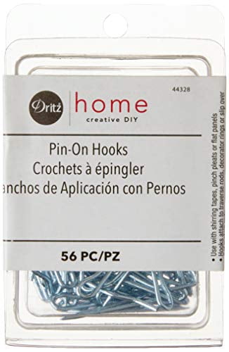 Dritz 44328 PinOn Drapery Hooks 56-Pack