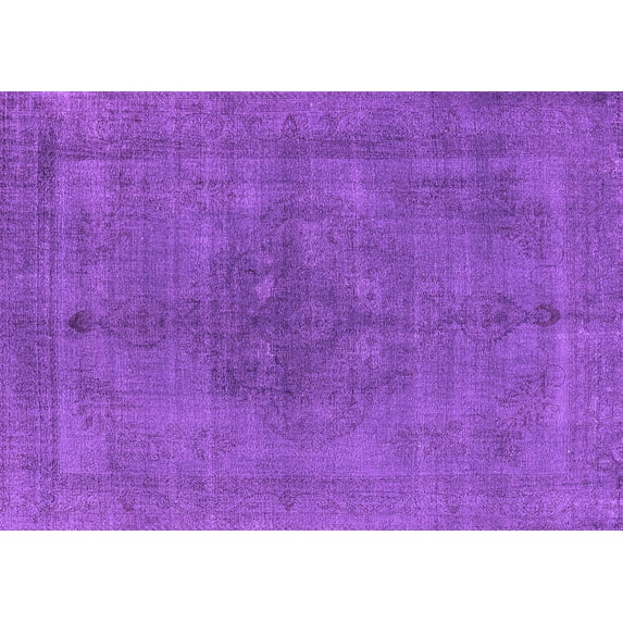 Ahgly Company Indoor Rectangle Oriental Purple Industrial Area Rugs, 5' x 7'