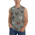 thumbnail image 2 of Fotbe Men's Rooster Print Men's Sleeveless Muscle Tank Tops Casual T-Shirts for Gym Workout Beach-Medium, 2 of 8
