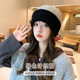 thumbnail image 2 of SikaFu Wool Cap Female Simplicity Double -Colored Splicing Autumn And Winter Korean Version Of The Two -Sided Versatile Warm And Cold Anti -Cold Baotou Coarse Wire Knitted Hat, 2 of 6