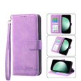 thumbnail image 1 of Wallet Case for Google Pixel 10A Flip Phone Case with Card Slots, Cash Pocket, Kickstand, Magnetic Closure & Wrist Strap, TPU Soft Shell Cover Purple, 1 of 6