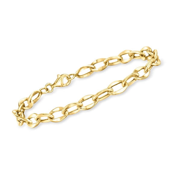 Ross-Simons 6mm 10kt Yellow Gold Oval-Link Bracelet, Women's, Adult