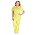 thumbnail image 1 of M&M Scrubs Women's Tie Back Solid Medical Scrub Set, 1 of 3