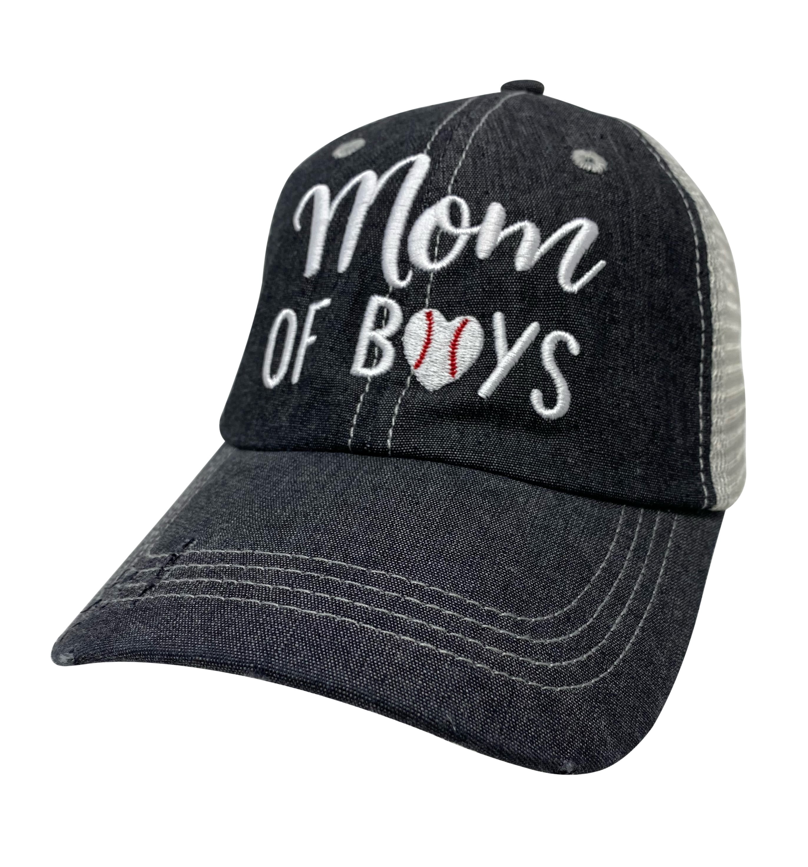Cocomo Soul Embroidered Baseball Love Mesh Trucker Hat - Dark Grey, Ponytail Hole, Adjustable