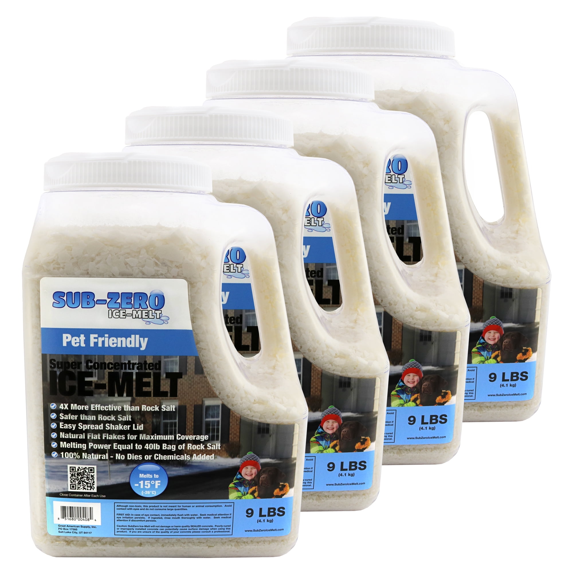 Pet Friendly Subzero Ice Melt Super Concentrated Ice Melt (4 Pack)
