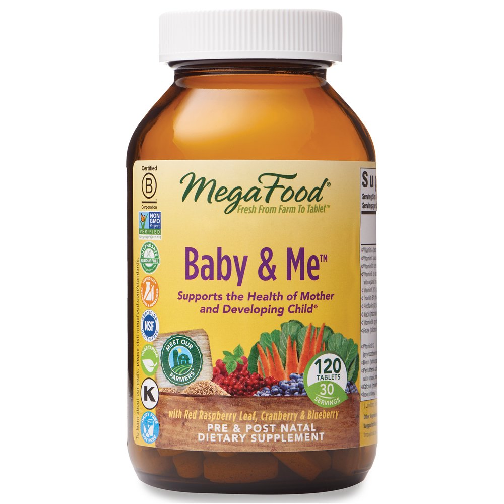 MegaFood, Baby & Me, Prenatal and Postnatal Vitamin with Folic Acid
