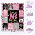thumbnail image 5 of 16 Year Old Girl Birthday Gifts,Teenage Girls 16th Birthday Gifts Throw Blanket 50" x 60",Happy 16th Birthday Decorations Blanket for Girls,Birthday Gifts for 16 Year Old Girl Daughter Bestie Sister, 5 of 6