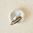 thumbnail image 2 of Creative Co-Op Round Marble Pleated Dish, White, 2 of 5
