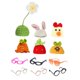 thumbnail image 2 of Mini gorros de punto con gafas de sol, figura, accesorios, estante, escritorio festivo, disfraces de ganso para centro de mesa, regalo, sala de estar, 2 of 9