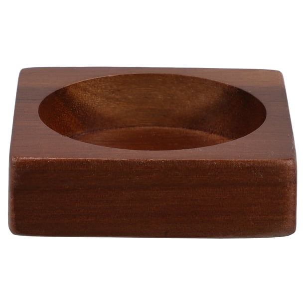 Base de madera para molinillo de sal y pimienta, ideal para mantener las encimeras limpias y organizadas. Perfecta para la cocina y el comedor.