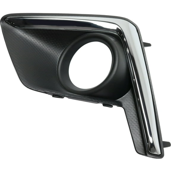 Fog Light Trim Compatible with 2016-2017 Subaru Crosstrek Front, Right Passenger Textured Black