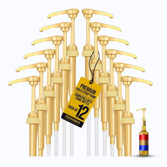 Bomba de sirope PERMINKS compatible con botella Torani de 750 ml (x12)