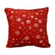 thumbnail image 2 of Funda de cojín navideña de felpa con forma de copo de nieve, color plateado, para sofá, funda de almohada de poliéster para el hogar, 2 of 6