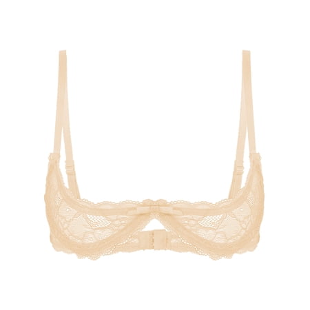 LiiYii Sexy Women Transparent Underwired Bra See Through Tops Babydoll Underwear Nightwear Nude 5XL