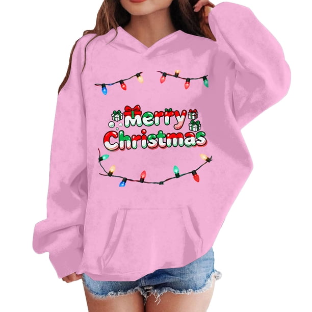 Sudadera con capucha para niñas y niños, sudadera de manga larga con cuello redondo y estampado de moda, jersey con bolsillo, sudadera de poliéster para niñas