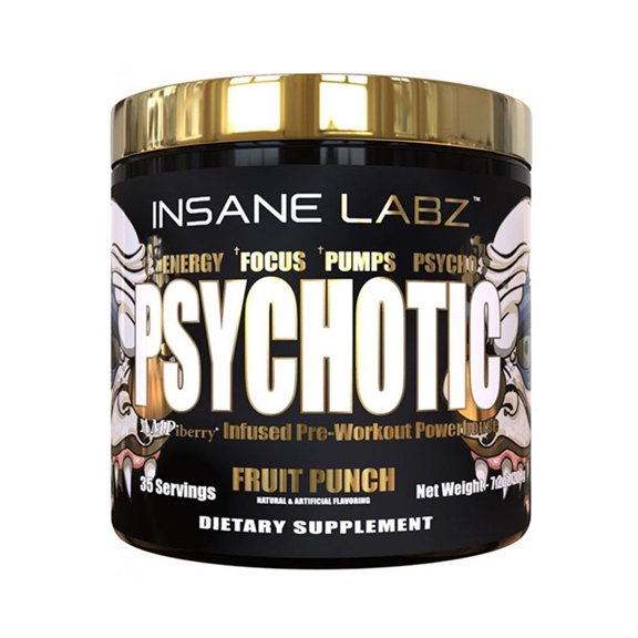 Pre Entreno Insane Labz Psychotic Gold 35 Servicios Fruit Punch