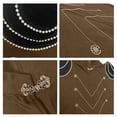 thumbnail image 7 of Virmaxy Halloween Costume Men's Costume Cloak High Stand Collar Gothic Style Cape with Gold Chains for Halloween Cosplay Party Dress Up Coffee, 7 of 7