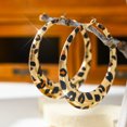 thumbnail image 2 of Aretes de Aro Grandes de 50 Mm con Poste de Plata Esterlina 925 con Estampado de Leopardo para Mujer, Aretes de Aro Redondos Gruesos Retro de los 80 y 90, Joyería de Moda para Fiesta Regalo de Navida, 2 of 9