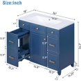 thumbnail image 2 of 36" Bathroom Vanity with Sink Top, Modern Bathroom Cabinet with Sink Combo Set, Solid Wood Storage Cabinet with Soft Closing Door and Drawers for Bathroom, 2 of 8