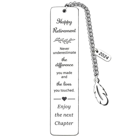 Stainless Steel Hollow Metal Bookmark, A Happy Retirement Gift, Suitable for Both Women And Men.